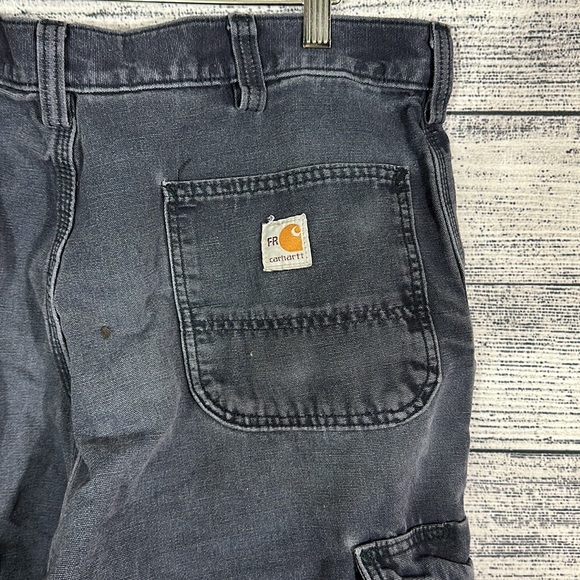 CARHARTT FR Fire Resistant 36 x 32 WASHED DUCK WORK CARGO PANTS - Picture 5 of 6